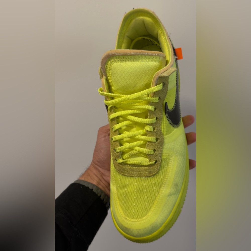 Off white Nike Neon Yellow and Black Sneakers